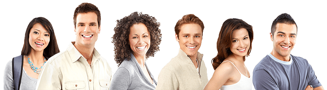 young people with beautiful smiles